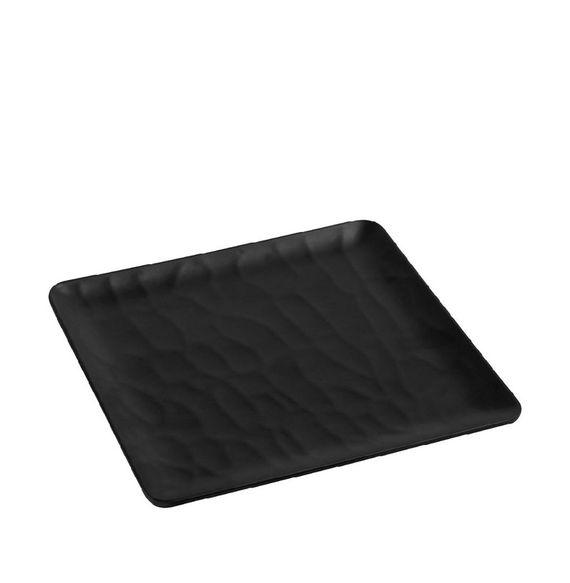 Πιάτο Ρηχό Τετράγωνο Μελαμίνης Μαύρο Φ22X1.2cm MLB348K4