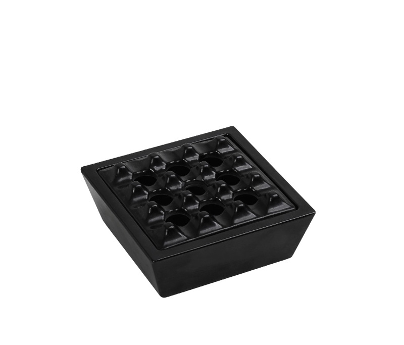 Σταχτοδοχείο Μελαμίνης Μαύρο 10X10X3.5cm MLM802K72-1 Es