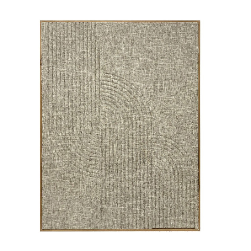 agiovlasitishome Διακοσμητικά τοίχου - ΣΗΜΑΝΤΙΚΟ: Σε περίπτωση διαφοράς τιμής από το κατάστημα ισχύει παντα και μόνο η τιμή του καταστήματος Πίνακας με Κορνίζα Ξύλινη και Ύφασμα 3D Μπεζ 60x3x80cm