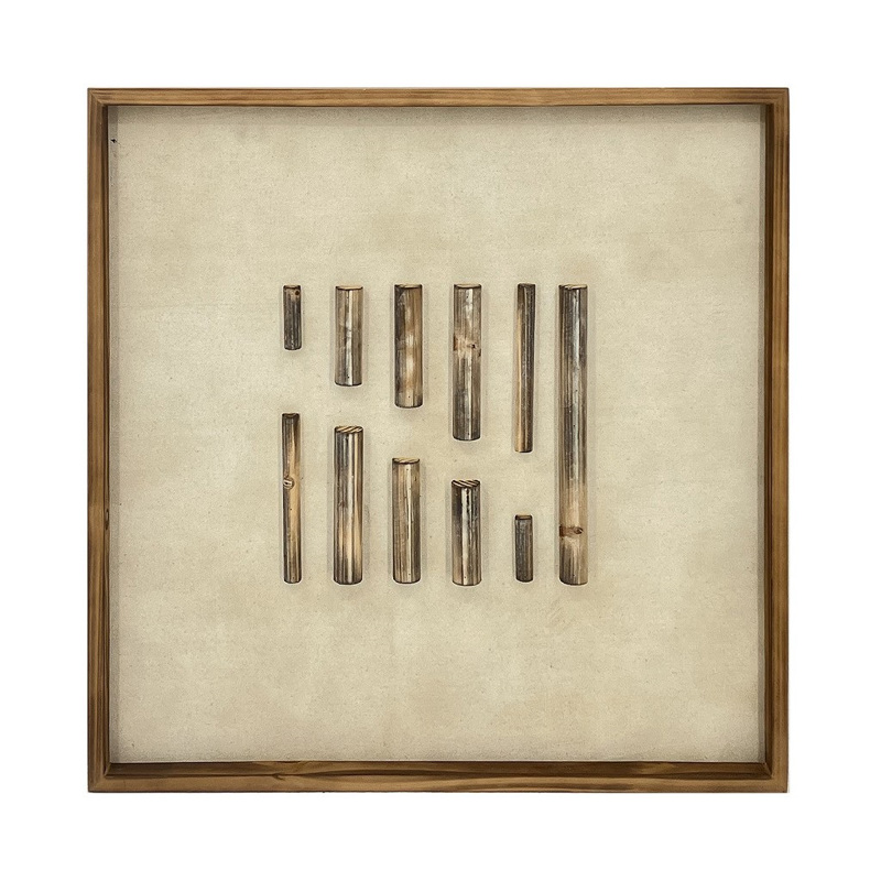 Espiel - ΣΗΜΑΝΤΙΚΟ: Σε περίπτωση διαφοράς τιμής από το κατάστημα ισχύει παντα και μόνο η τιμή του καταστήματος Πίνακας με Κορνίζα Ξύλινη Μπεζ/Καφέ 60x3x60cm NIM118 Es