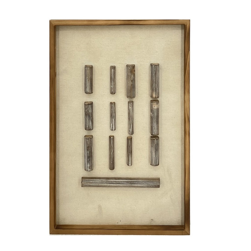 Πίνακας με Κορνίζα Ξύλινη Μπεζ/Καφέ 40x3x60cm NIM119 Es