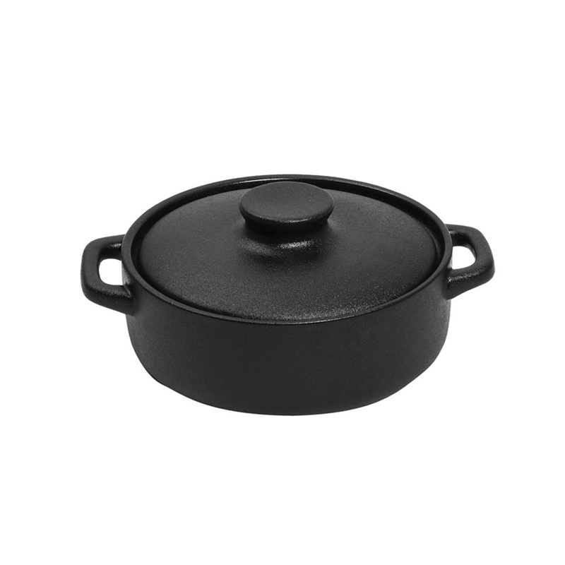 Κατσαρόλα Ρηχή ''Lava'' Stoneware Μαύρη 20.8x15.8x5.8cm NOL104 Espiel