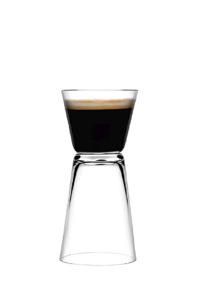 Διπλό Ποτήρι Καφέ Κρυστάλλινο Διάφανο Φ5.5X12.1cm NU22298-2 Espiel