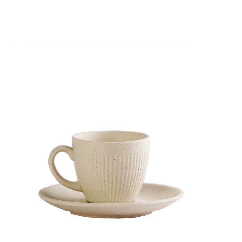 Φλιτζάνι Espresso και Πιατάκι ”GOBI” Πορσελάνης Λευκό Ματ Φ12×6.5cm OW2027K6 Espiel