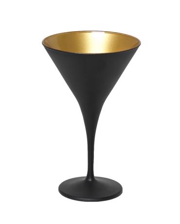 Ποτήρι Martini 'Κωνικό' Μαύρο-Χρυσό Mat 250cc 10.5Χ17.5εκ RAB103K6 Espiel