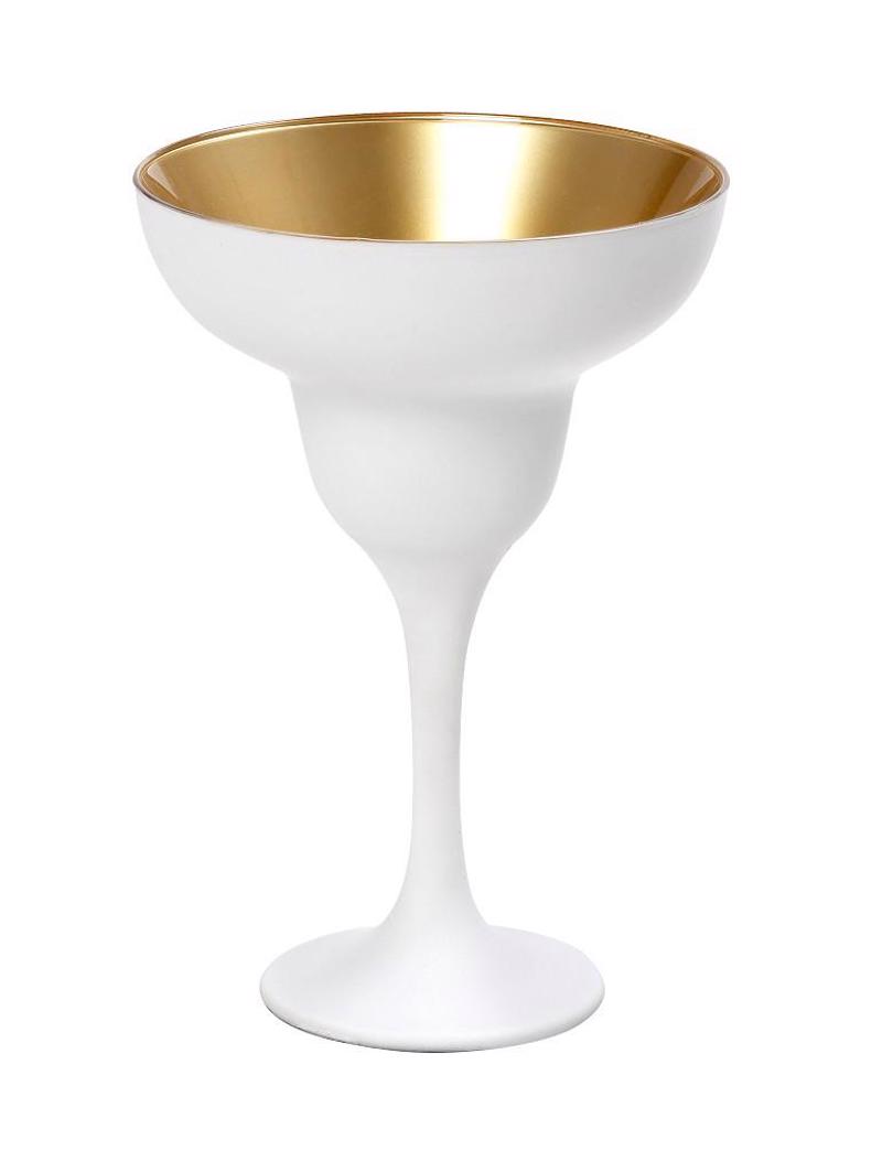 Ποτήρι Margarita Λευκό-Χρυσό Mat 305cc 11.5Χ17εκ RAB310
