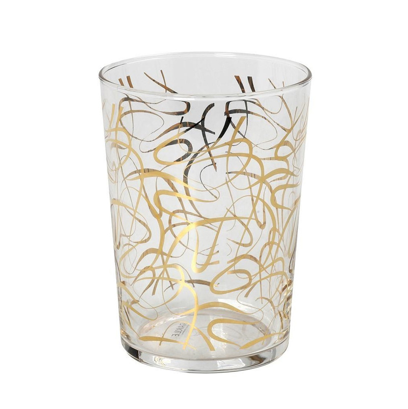 Υαλικά agiovlasitishome - ΣΗΜΑΝΤΙΚΟ: Σε περίπτωση διαφοράς τιμής από το κατάστημα ισχύει παντα και μόνο η τιμή του καταστήματος Lucia Ποτήρι Νερού με Χρυσό Σχέδιο 8.8Χ12εκ 510cc RAB53