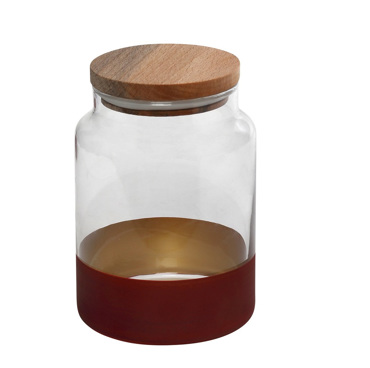 ΔΟΧΕΙΟ ΓΥΑΛΙΝΟ ΚΟΚΚΙΝΟ/ΧΡΥΣΟ Φ10x14.5cm 890ml RAB638 ESPIEL