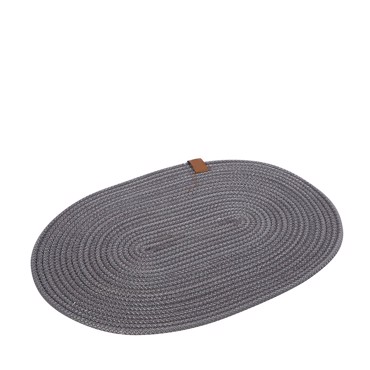 Σουπλά Οβάλ από Σχοινί Γκρι 41x28x0.3cm ROB113K6 Espiel