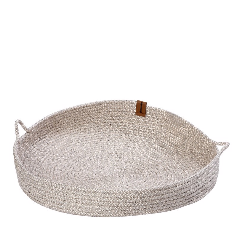 Υαλικά agiovlasitishome - ΣΗΜΑΝΤΙΚΟ: Σε περίπτωση διαφοράς τιμής από το κατάστημα ισχύει παντα και μόνο η τιμή του καταστήματος Δίσκος Στρογγυλός από Σχοινί Λευκός Φ36x6cm ROB119 Espi