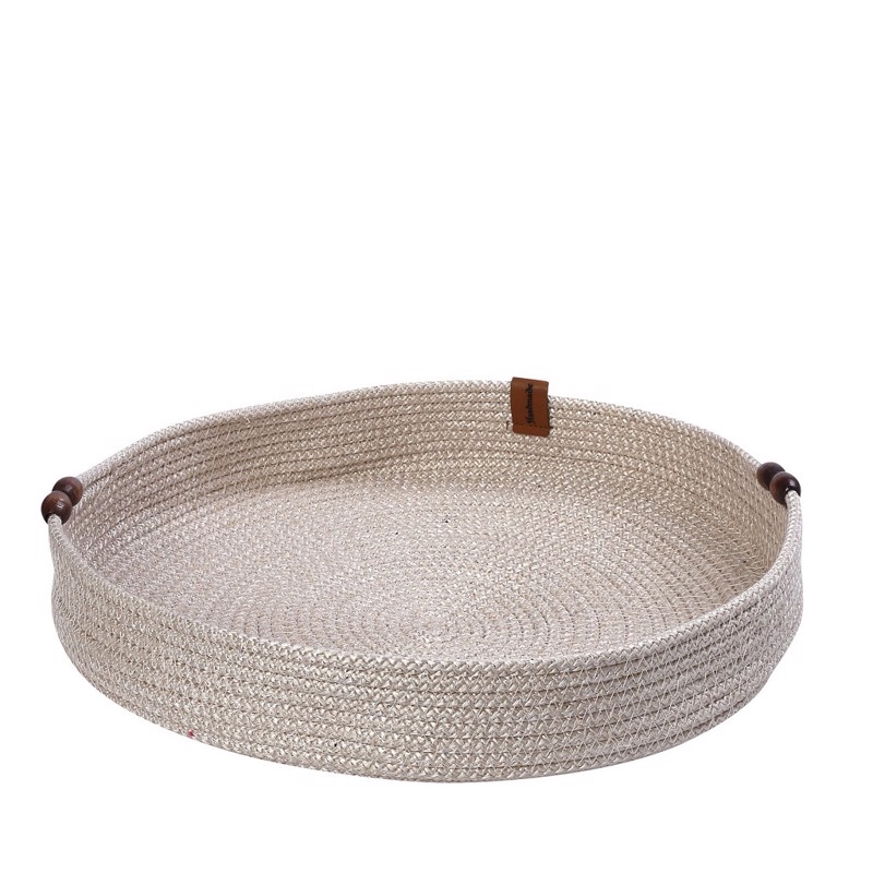 Υαλικά agiovlasitishome - ΣΗΜΑΝΤΙΚΟ: Σε περίπτωση διαφοράς τιμής από το κατάστημα ισχύει παντα και μόνο η τιμή του καταστήματος Δίσκος Στρογγυλός από Σχοινί Λευκός Φ35x5cm ROB125 Espi