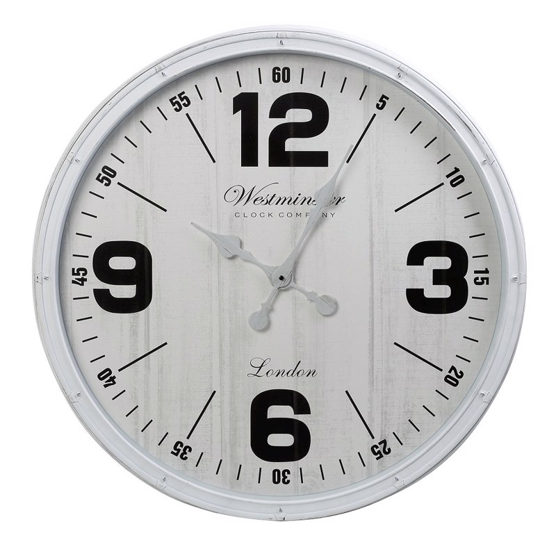 Espiel - ΣΗΜΑΝΤΙΚΟ: Σε περίπτωση διαφοράς τιμής από το κατάστημα ισχύει παντα και μόνο η τιμή του καταστήματος Ρολόι Τοίχου Πολυρεζ. Λευκό 76Χ5.7εκ. ROL629 Espiel