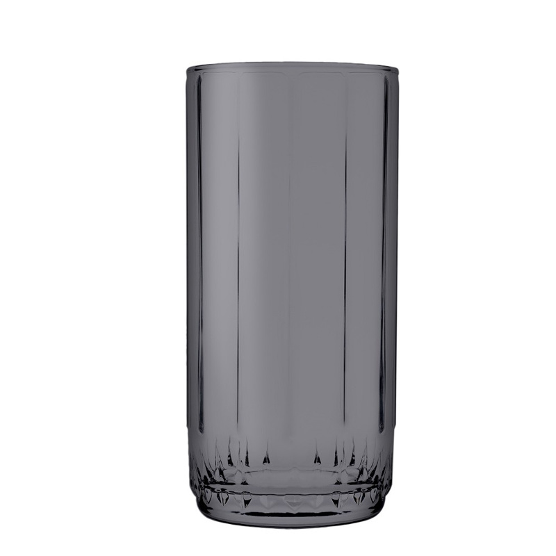 Ποτήρι Νερού ''LEIA'' Γυάλινο Σκούρο Γκρι 310ml Φ6.3x13