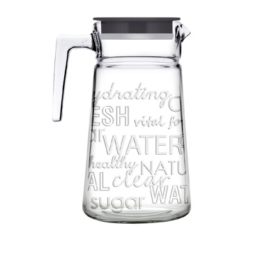 Κανάτα Γυάλινη 'CITY POP' με Γκρί Καπάκι 2000ml Φ18x24.4cm SP43763G1B Espiel