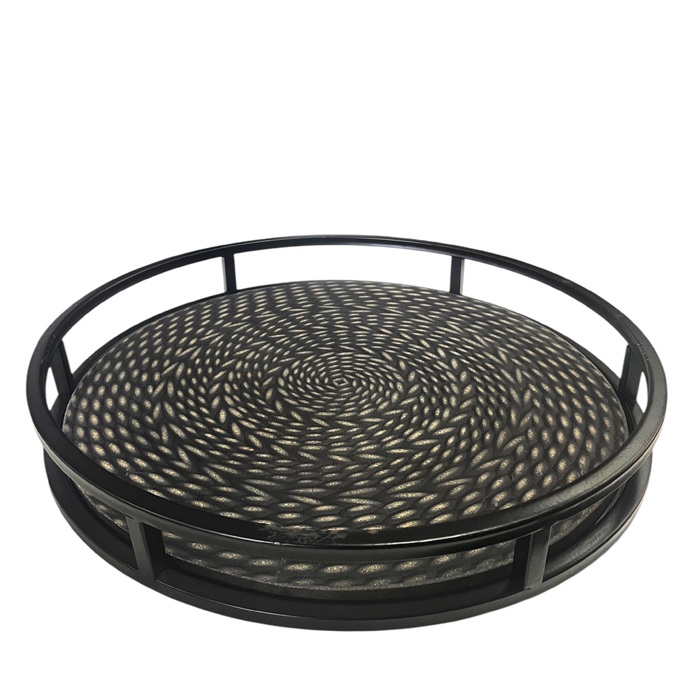 Diskos Metallikos/Xulinos Mavros me Omokentro Sxedio F37x6cm SUK101 Espiel