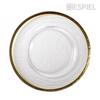 Piato Parousiasis Gyalino Diafano me Xruso Xeilos F33x1.3cm SUP109K4 Espiel