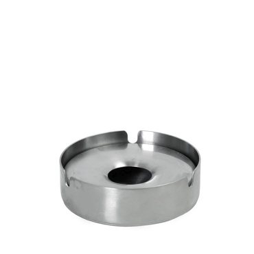 Ανοξείδωτο Σταχτοδοχείο Αντιανεμικό με Καπάκι 18/0 PVD Ασημί Φ10x3cm SUT105 Espiel