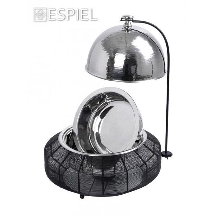 Chaffing Dish Anoxeidoto Atsali/Sidiros/Alouminio Mavro 8000ml F55x43cm TAF108 Espiel