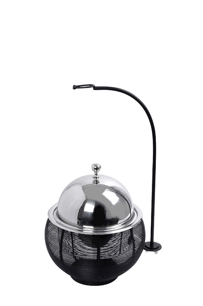 Chaffing Dish Anoxeidoto Atsali/Sidiros/Alouminio Mavro 2500ml F30x32cm TAF112 Espiel