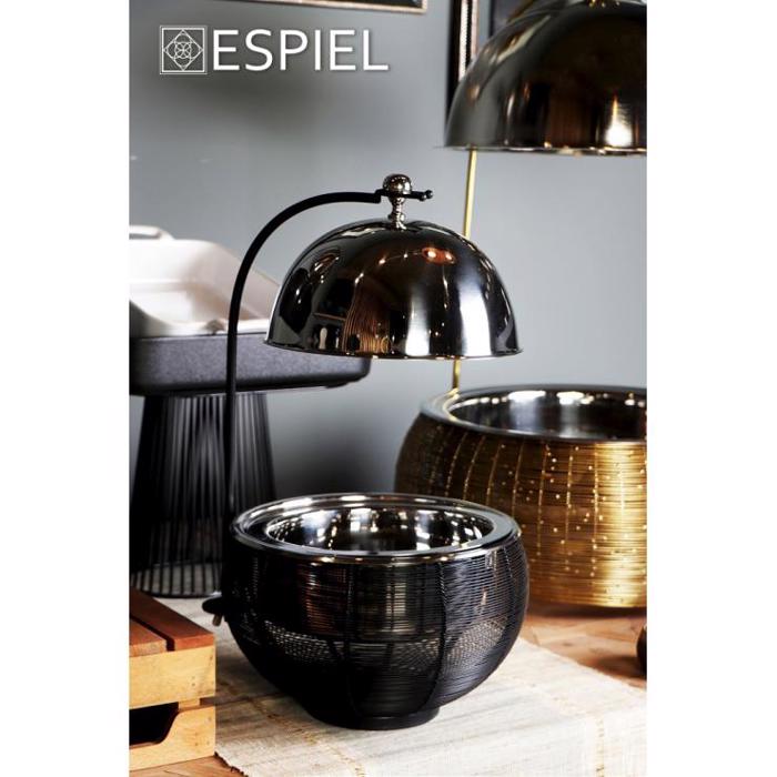 Chaffing Dish Anoxeidoto Atsali/Sidiros/Alouminio Mavro 4500ml F35x39cm TAF114 Espiel