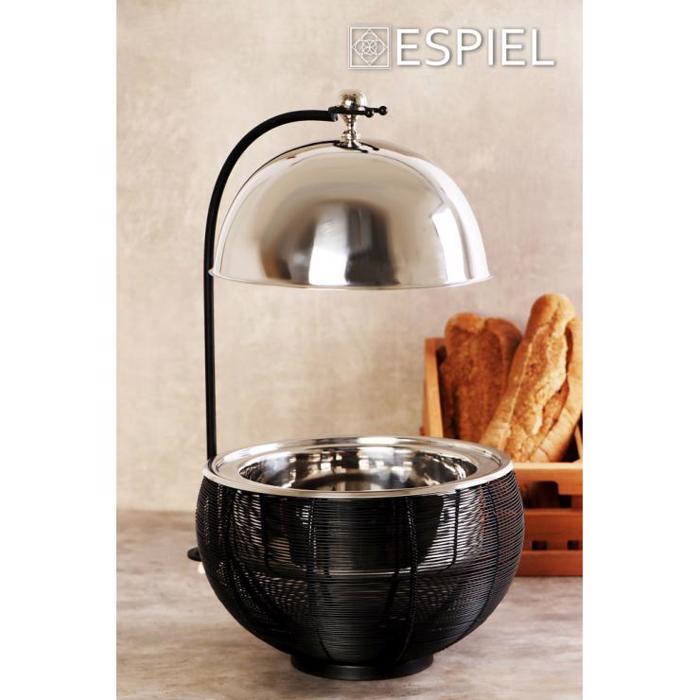 Chaffing Dish Anoxeidoto Atsali/Sidiros/Alouminio Mavro 4500ml F35x39cm TAF114 Espiel