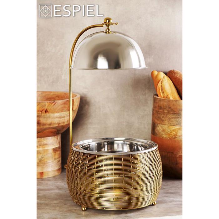 Chaffing Dish Anoxeidoto Atsali/Alouminio/Sidiros Xruso 3500ml F33x37cm TAF118 Espiel