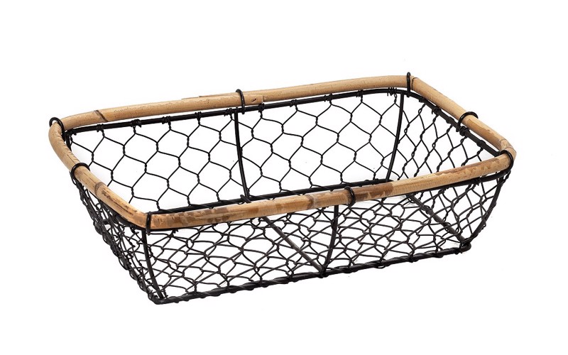 Espiel Καλάθι Μεταλλικό Μαύρο Ορθογώνιο 36Χ26Χ9εκ TAK20