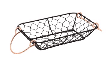 Ψωμιέρα Μεταλλική Σκούρο Γκρί με Χάλκινες Λαβές 23x15x5cm TAK210 Espiel