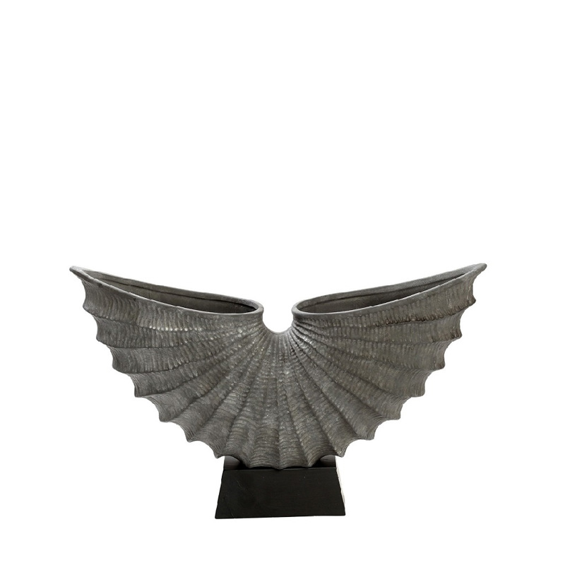 Espiel - ΣΗΜΑΝΤΙΚΟ: Σε περίπτωση διαφοράς τιμής από το κατάστημα ισχύει παντα και μόνο η τιμή του καταστήματος Επιτραπέζιο Διακοσμητικό ''Lucky Horn'' Κεραμικό Γκρι μ