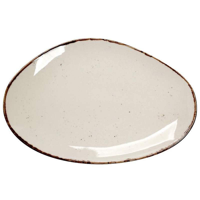 Terra Cream Πιατέλα Πορσελάνης Οβάλ 36Χ24.5Χ2.5εκ TLK107K6 Espiel