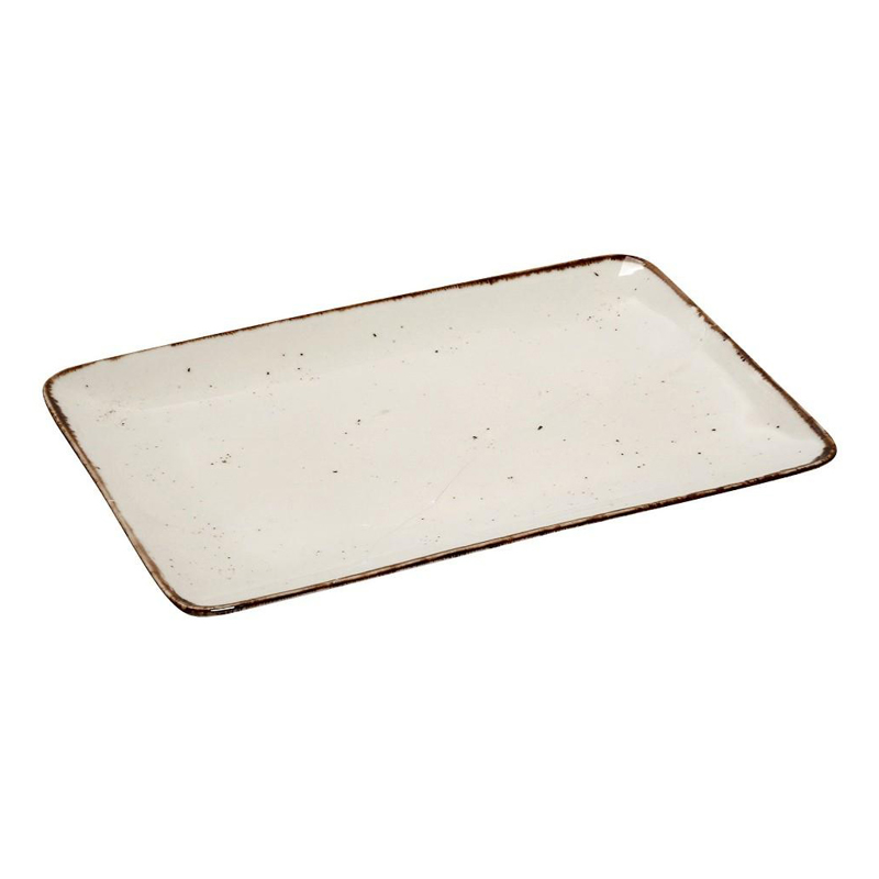 Πιατέλα Ορθογώνια Πορσελάνης Μπεζ 30.5X21X2.5cm TLK108K6 Espiel