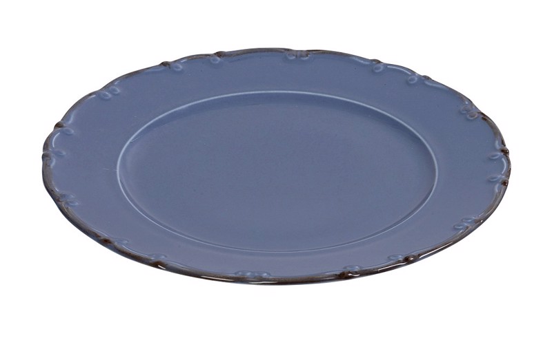 Υαλικά agiovlasitishome - ΣΗΜΑΝΤΙΚΟ: Σε περίπτωση διαφοράς τιμής από το κατάστημα ισχύει παντα και μόνο η τιμή του καταστήματος Liana Πιάτο Πορσελάνης Ρηχό Γαλάζιο με Καφέ Rim 27εκ TL