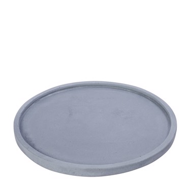 Διακοσμητική Πιατέλα Στρογγυλή Τσιμεντένια Γαλάζια Φ25x2cm TZU101