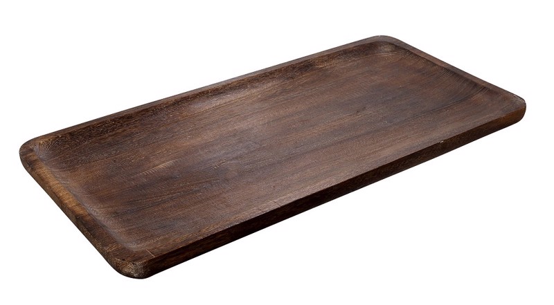 Πλατό Σερβιρίσματος Ορθογώνιο Ξύλινο Καφέ 80Χ40Χ4cm XYP