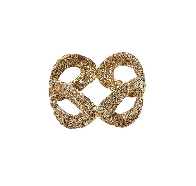 Espiel - ΣΗΜΑΝΤΙΚΟ: Σε περίπτωση διαφοράς τιμής από το κατάστημα ισχύει παντα και μόνο η τιμή του καταστήματος Δαχτυλίδι Πετσέτας Μεταλλικό Χρυσό Φ5x3cm YRA113K6 Espi