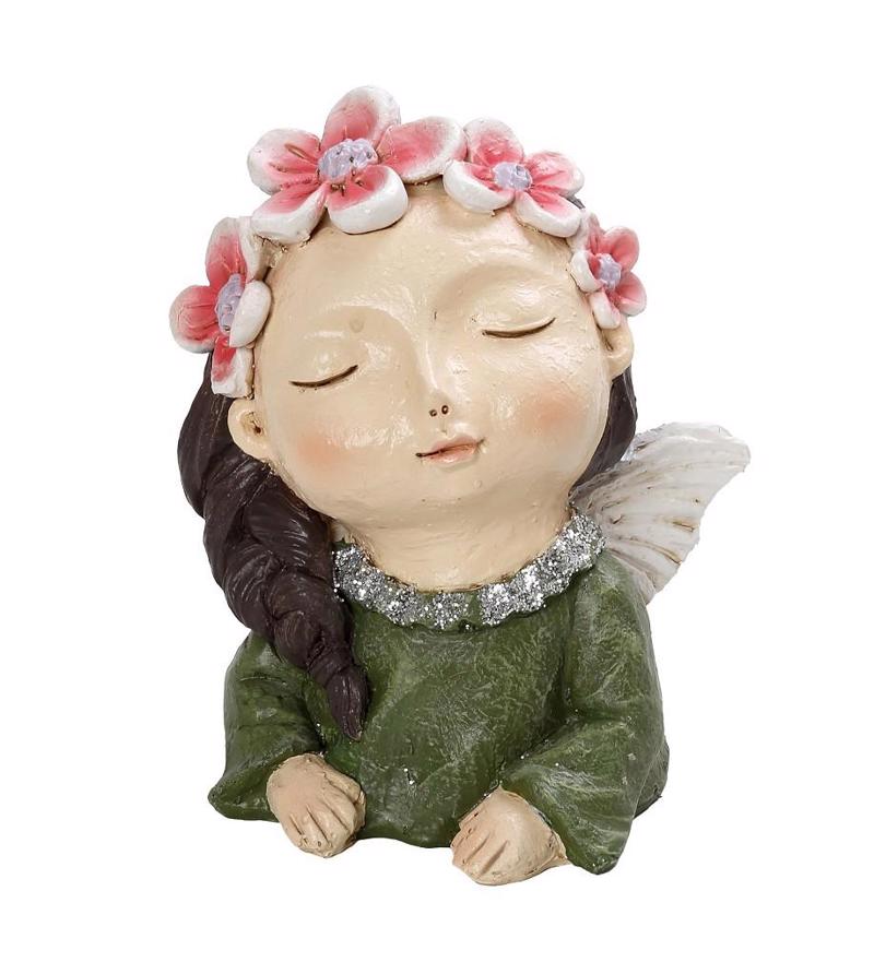 Espiel - ΣΗΜΑΝΤΙΚΟ: Σε περίπτωση διαφοράς τιμής από το κατάστημα ισχύει παντα και μόνο η τιμή του καταστήματος Espiel Νεράιδα Πολυρεζ. Πράσινο με Στεφάνι 15εκ ZAX108