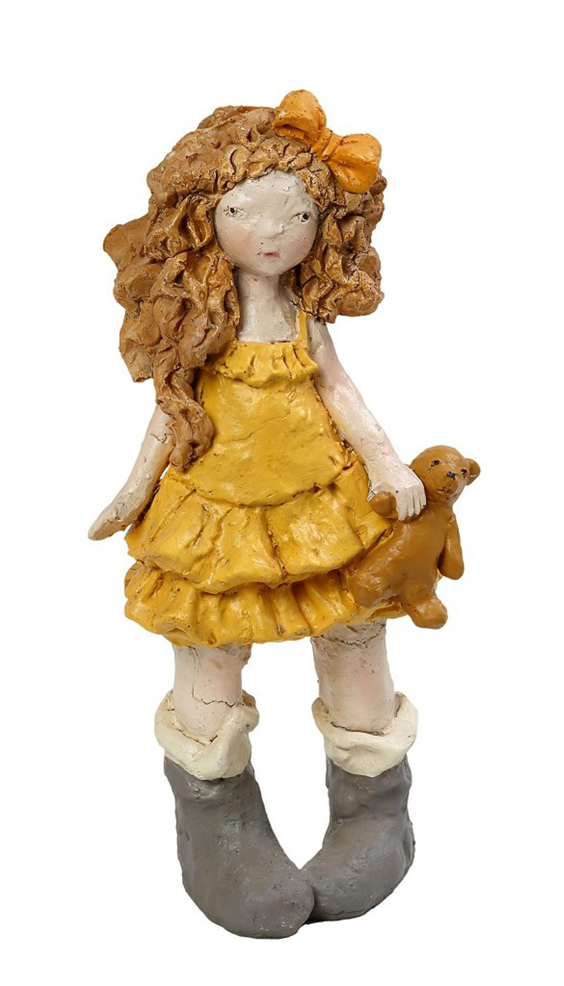 Espiel - ΣΗΜΑΝΤΙΚΟ: Σε περίπτωση διαφοράς τιμής από το κατάστημα ισχύει παντα και μόνο η τιμή του καταστήματος Espiel Κοριτσάκι Πολυρεζ. Κίτρινο 24εκ ZAX206