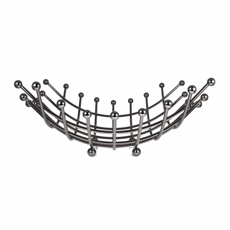 Διακοσμητικά και αξεσουαρ κουζίνας agiovlasitishome - ΣΗΜΑΝΤΙΚΟ: Σε περίπτωση διαφοράς τιμής από το κατάστημα ισχύει παντα και μόνο η τιμή του καταστήματος ESTIA ΦΡΟΥΤΙΕΡΑ ΜΕΤΑΛΛΙΚΗ ELEGANT NICKEL BLACK 01-5672