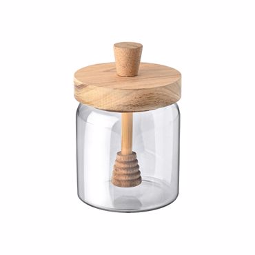 Estia Δοχειο Μελιου Allure Γυαλινο 450ml 9x9x13.5cm με Κουταλι Μελιου 01-17453