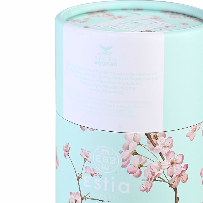 ESTIA Θερμός Inox Travel Mug Save the Aegean 500ml Blossom Green 01-20422 ESTIA Thermos Inox Travel Mug Save the Aegean 500ml Blossom Green 01-20422