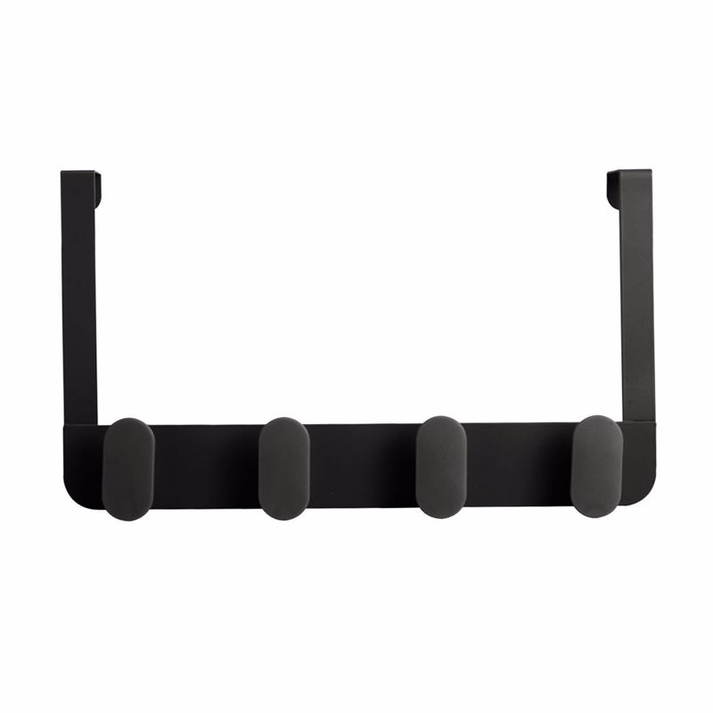 Estia Κρεμάστρα Πόρτας Μεταλλική Μαύρη 4 Θέσεων 35x3x20