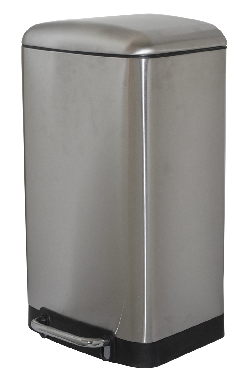 ESTIA Κάδος πεντάλ ορθογώνιος 30lt ινοξ ματ soft close 01-0172