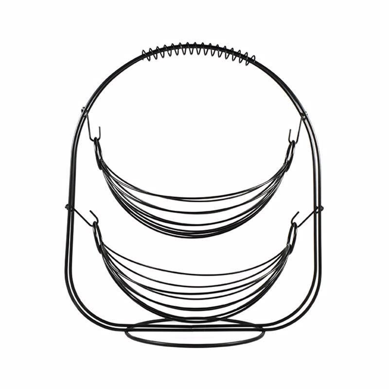 Διακοσμητικά και αξεσουαρ κουζίνας agiovlasitishome - ΣΗΜΑΝΤΙΚΟ: Σε περίπτωση διαφοράς τιμής από το κατάστημα ισχύει παντα και μόνο η τιμή του καταστήματος ESTIA ΦΡΟΥΤΙΕΡΑ 2 ΘΕΣΕΩΝ ΜΕΤΑΛΛΙΚΗ 37Χ20X42CM ΜΑΥΡΗ 01-