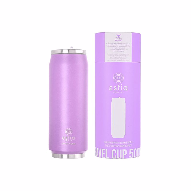 Estia Θερμός Travel Cup ''Save the Aegean'' 500ml Lavender Purple 01-8581