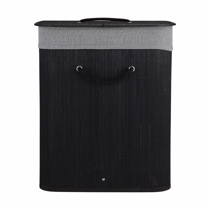 Estia Kalathi Apluton BAMBOO ESSENTIALS Ptussomeno Orthognio 60lt Mavro Nea Plexi 40x30x50cm 02-34597