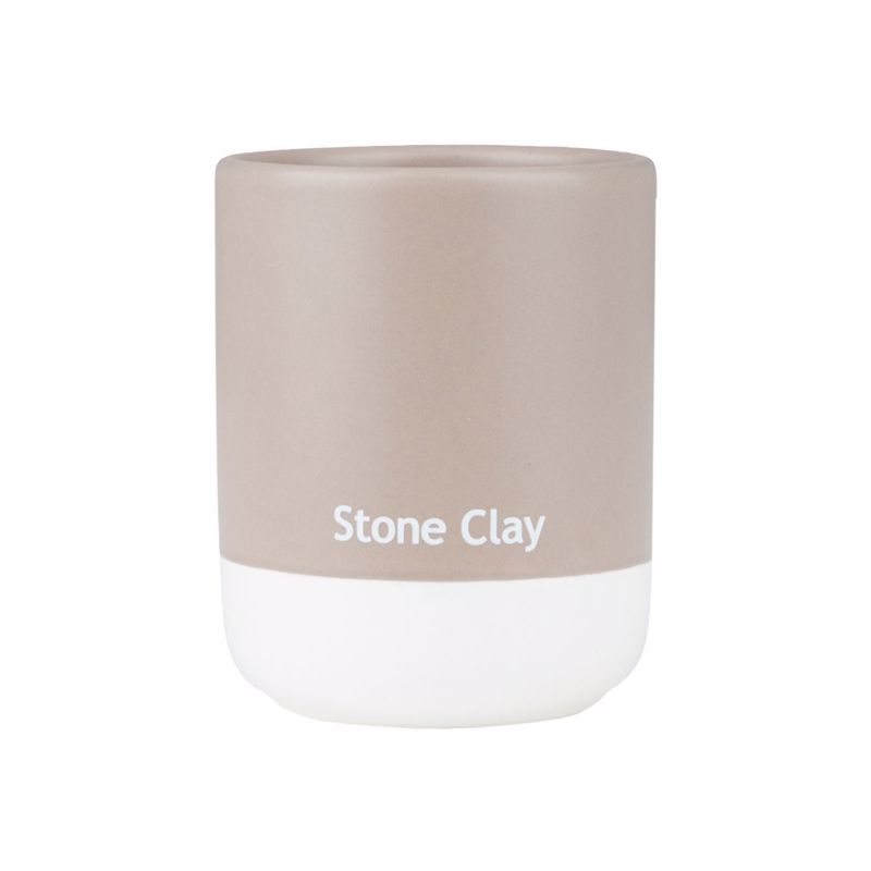 ESTIA Ποτηροθήκη Μπάνιου TONE LAB Κεραμική STONE CLAY 02-40192