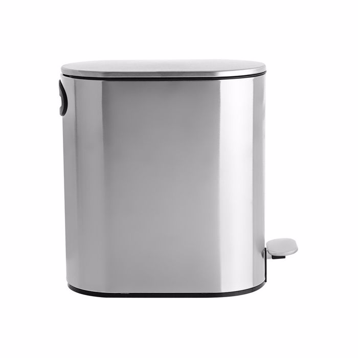 ESTIA Χαρτοδοχείο Soft Close inox slim Ματ 5lt 02-5542 ESTIA Xartodoxeio Soft Close inox slim Mat 5lt 02-5542