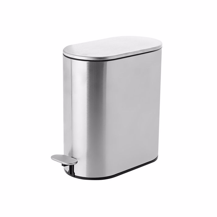 ESTIA Χαρτοδοχείο Soft Close inox slim Ματ 5lt 02-5542 ESTIA Xartodoxeio Soft Close inox slim Mat 5lt 02-5542