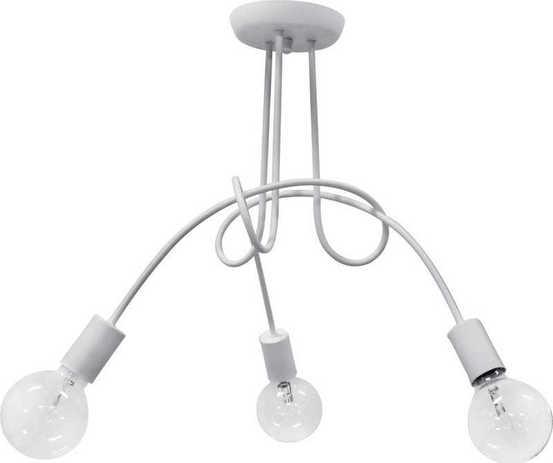 Φωτιστικά agiovlasitishome - ΣΗΜΑΝΤΙΚΟ: Σε περίπτωση διαφοράς τιμής από το κατάστημα ισχύει παντα και μόνο η τιμή του καταστήματος Heronia 3Φωτο Φωτιστικό Οροφής Μέταλλο PLEX Λευκό Ε27 5