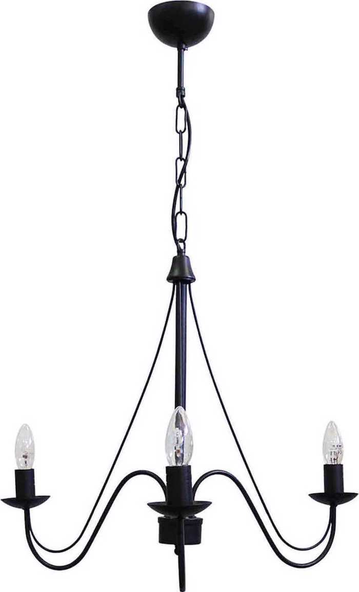 Heronia 3Foto Fotistiko Orofis Metallo S-11 Mavro E14 50X83cm 01-0239